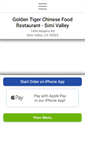 Mobile Screenshot of goldentigerrestaurant.com